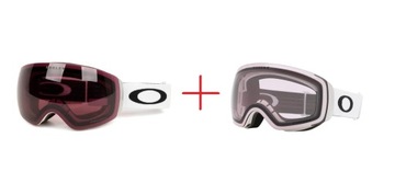 Zestaw gogli Oakley Flight Deck M Prizm Dark Grey + Matte White Prizm Clear