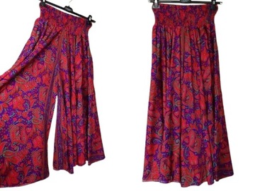 SPODNIE SPÓDNICA Indyjskie BOHO 2w1 jedwab MAXI (039) SILK INDIA ONE SIZE