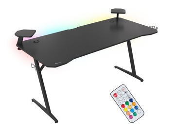 Biurko gamingowe komputerowe gracza RGB LED pilot