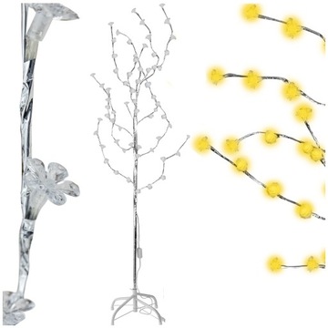 ŚWIĄTECZNE DRZEWKO 72 LED ŚWIECĄCE LAMPKI 145 cm