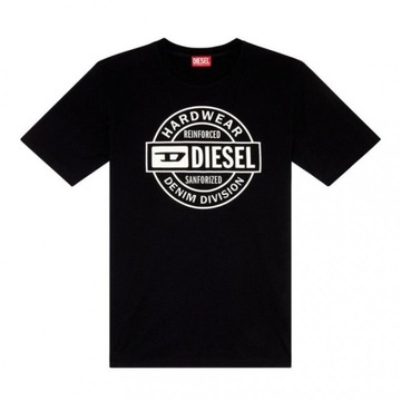 T-shirt z nadrukiem czarny Diesel S