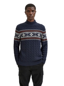 Selected Homme sweter świąteczny norweski navy L