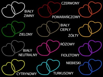 N2SERC НЕОНОВЫЙ СВЕТОДИОД FLEX ДВА КРАСНЫХ СЕРДЦА 300X210MM