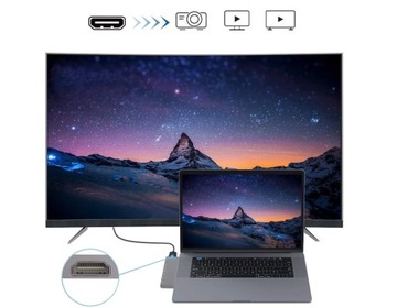 ADAPTER ROZDZIELACZ HUB USB-C 3.0 HDMI 4K MICRO SD MACBOOK 5GB/S 7W1