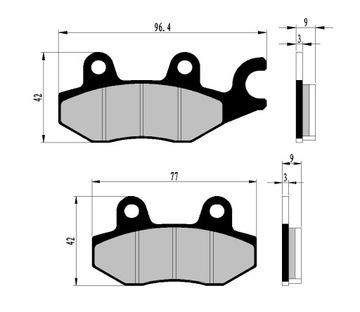 ЗАДНИЕ ТОРМОЗНЫЕ КОЛОДКИ DAELIM VJF 125 R ROADWIN