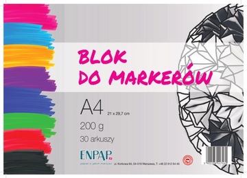 BLOK A4 DO MARKERÓW, PROMARKERÓW , BRUSH MARKERÓW