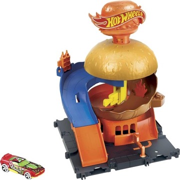 НАБОР HOT WHEELS RALLY BURGER HOUSE + машина HDR26