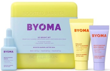 BYOMA zestaw kosmetyków żel do mycia 30 ml serum 15 ml krem 15 ml