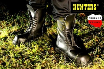 GLANY HUNTERS STEEL-NOSE 10-oczek WYSOKIE SKÓRA 43