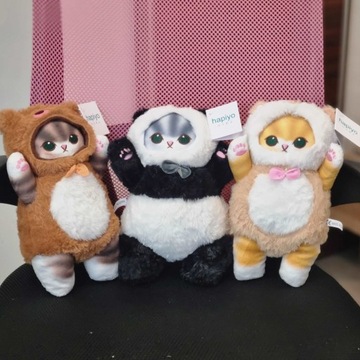 Maskotka pluszak mały kot mofusand w kostiumie pandy 26cm