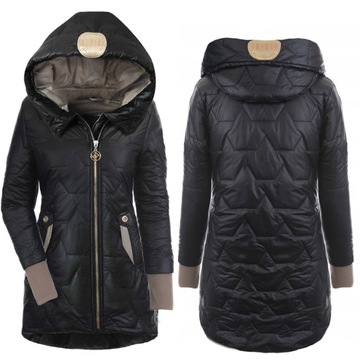 ЖЕНСКАЯ ЛЕГКАЯ СТЕГАНАЯ ПЕРЕХОДНАЯ ВЕСЕННЯЯ КУРТКА С КАПЮШОНОМ S