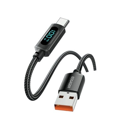 KABEL USB C 100W SUPER CHARGE LED 1M