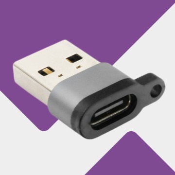 Адаптер-конвертер USB-C в USB 2.0 Spacetronik SPU-A24 Универсальный разъем