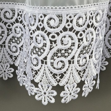 ШТОРА КЛАССИЧЕСКАЯ ВУАЛЬ 600Х130 ШИРОКОЕ ГИПЮРНОЕ КРУЖЕВО АННА 20СМ