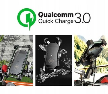 Держатель для телефона на мотоцикле с разъемом USB-C и зарядным устройством для индукционного кабеля