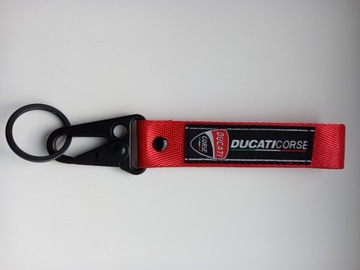 DUCATI CORSE Черный ремешок для мотоциклетного брелока