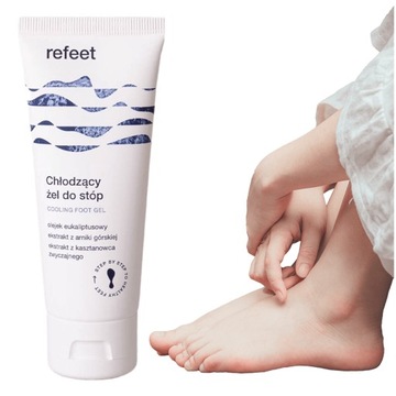 ŻEl do stóp chłodzący OLEJ EUKALIPTUSOWY 75ml Refeet zmęczone nogi