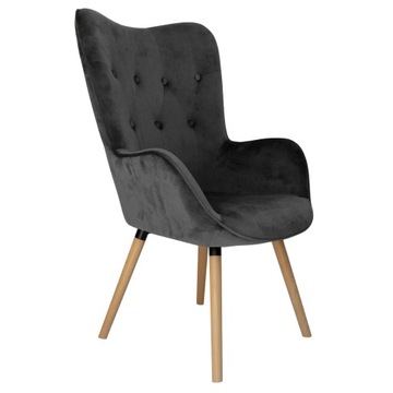 FOTEL USZAK SKANDYNAWSKI RETRO SALON COZY POPIEL