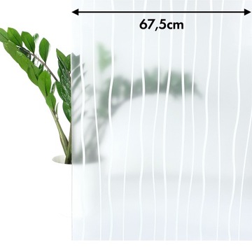 Оконная пленка для украшения окна с рисунком молочные волны, полуматовая рулонная бумага 67x150 DIY