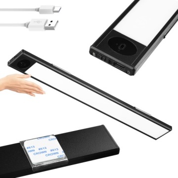 LAMPA LISTWA PODSZAFKOWA LED MEBLOWA NOCNA CZUJNIK NA RUCH RĘKĄ MAGNES 30cm