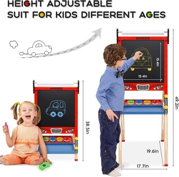 Доска для сухого стирания, детский мольберт, магнитный мел размера XXL.