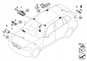 LAMPA VNITŘNÍ ZADNÍ KABINY BMW X5 E70