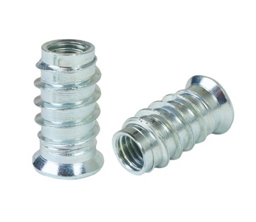 10x Mufa dwugwintowa wkręcana wkręt do drewna wpustka M8 x 24 mm