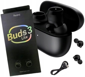 SŁUCHAWKI DOUSZNE XIAOMI REDMI BUDS 3 LITE BEZPRZEWODOWE BLUETOOTH + KABEL
