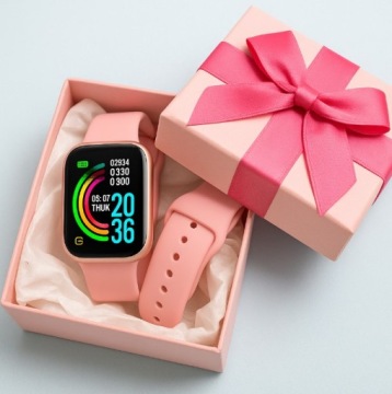 СВЕТОДИОДНЫЕ НАУШНИКИ С КОШАЧЬИМИ УШАМИ И ЛАПОЙ + СМАРТ-ЧАСЫ – РОЗОВЫЙ НАБОР