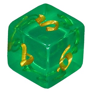 Kostka D6 zielona MTG LOTR: Tales of Middle-earth