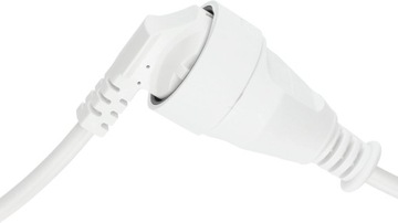 Przedłużacz pojedynczy z uziemieniem 16A ~ 3680W 3x1,5 1,5m biały