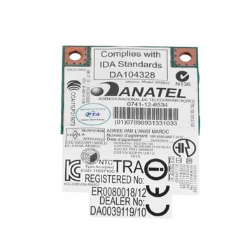 БЕСПРОВОДНАЯ КАРТА 2,4G/5 ГГц AR5B22 PCI-E WIFI