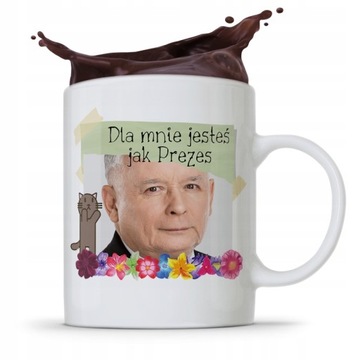 KUBEK ŚMIESZNY PREZESA PIS JAROSŁAW KACZYŃSKI z Nadrukiem ze Zdjęciem
