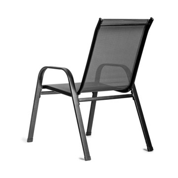 Современный садовый стул из металлического графита