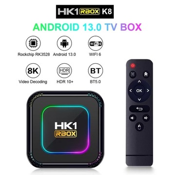 SMART BOX TV 8K 4K ANDROID 13 WIFI 6 BLUETOOTH 5.0 PRZYSTAWKA TV 2024