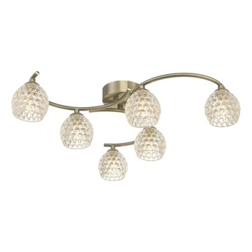 Półplafon Nakita 6 Light Semi Flush Mosiądz