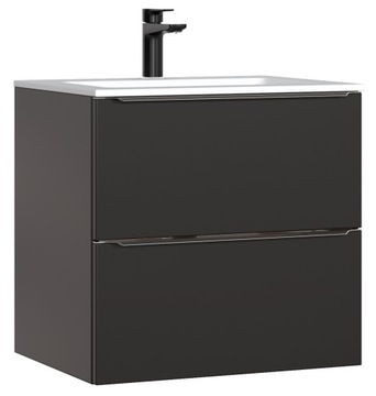 Szafka z umywalką 60 cm CAPRI BLACK 820 UM-8070-60