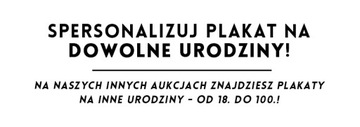 ПОДАРОК ​​на 18, 20, 30, 40, 50, 60, 70+ ПЕРСОНАЛИЗИРОВАННЫЙ ПОСТЕР НА ДЕНЬ РОЖДЕНИЯ + рамка А3