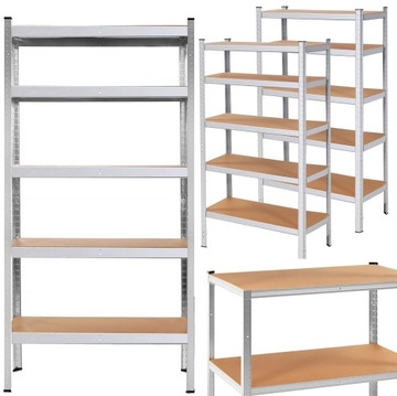 2 -кратный склад шельфа 180x90x40 см. Гараж с нажатыми на полки 875 кг