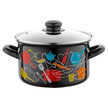 НАБОР ЭМАЛИРОВАННЫХ ПОСУВ, МАЛЕНЬКАЯ ИНДУКЦИОННАЯ, 8 ЭЛЕМЕНТОВ