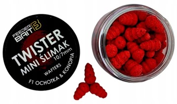 Twister Mini Ślimaki Feeder Bait F1Ochotka Konopia