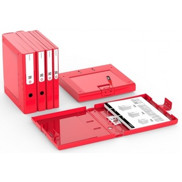 Segregator NewBinder A4 zamykany, 50 mm, czerwony