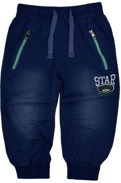 MUST Nowe wygodne SPODENKI bermudy Jeans - 146/152
