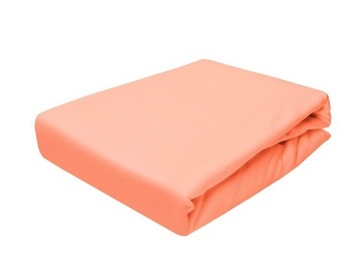 PRZEŚCIERADŁO JERSEY Z GUMKĄ 140x220 MORELOWY