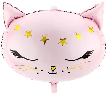 Balon foliowy kotek różowy 48x36cm urodziny ozdoba