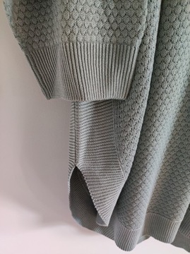 50 MARKS & SPENCER sweterek zielony szałwiowy wiskoza luźny minimalizm