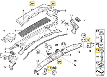 BMW E46 E87 E90 Оригинальный шестигранный винт для пластика