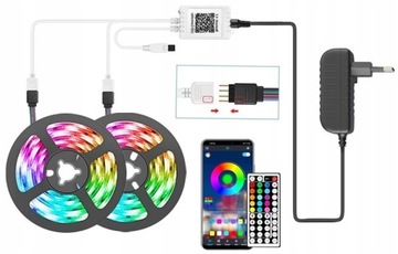 ЦВЕТНАЯ ВОДОНЕПРОНИЦАЕМАЯ СВЕТОДИОДНАЯ ЛЕНТА 20М RGB 1200LED