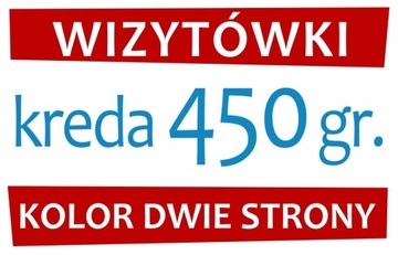 Wizytówki 90x50mm kreda 450g Premium grube 50szt.