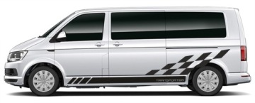 Samolepky Vw T5 T6 Transporter pásy šachovnice